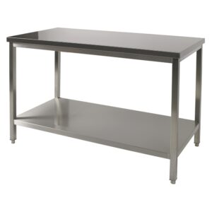 Table inox avec sous tablette