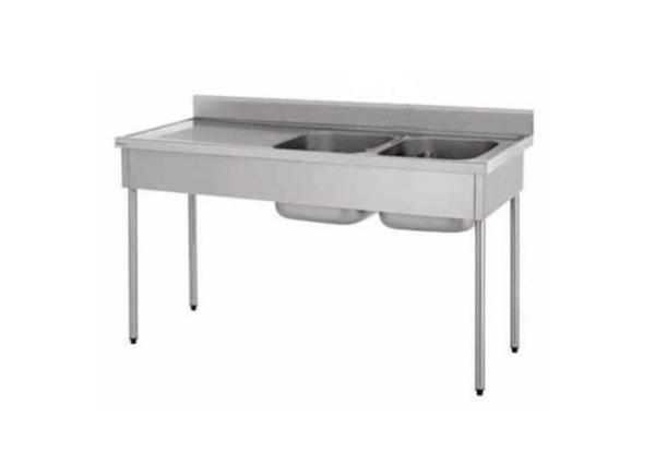 PLONGE INOX 2 CUVES +1 ÉGOUTTOIR GAUCHE Sasa®