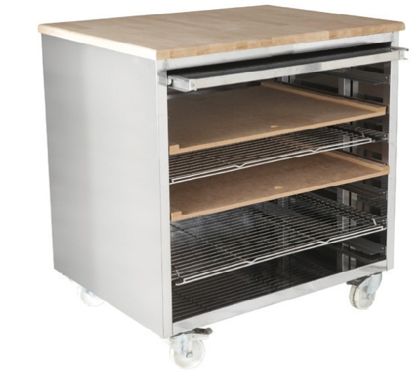 Demi Parisien Inox – Dessus Hêtre | Meuble Boulangerie Professionnel